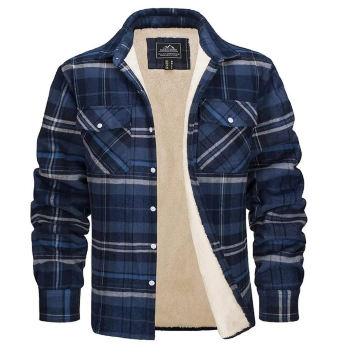 Charly | Men's Plaid Sherpa Lined Flannel Shirt
