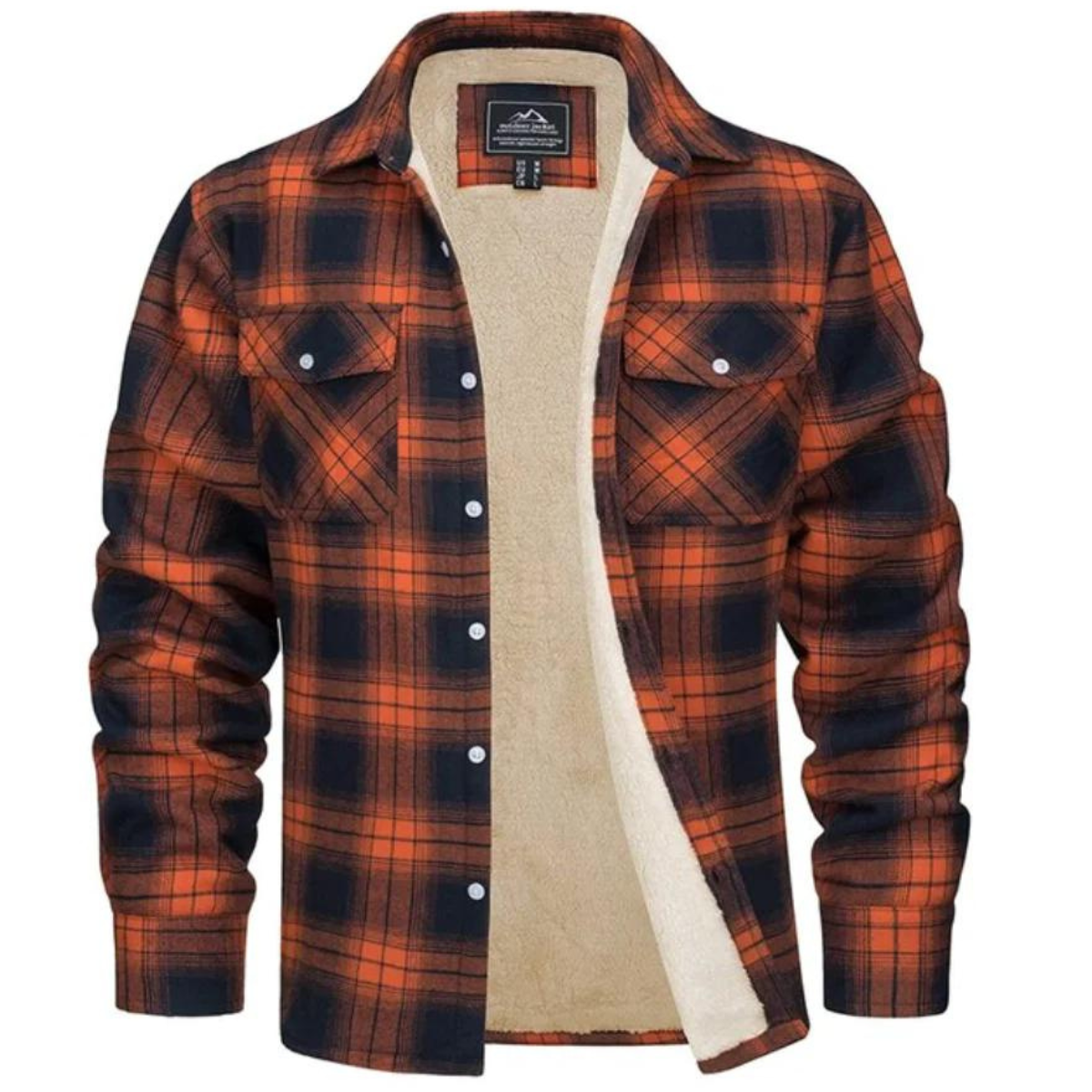 Charly | Men's Plaid Sherpa Lined Flannel Shirt