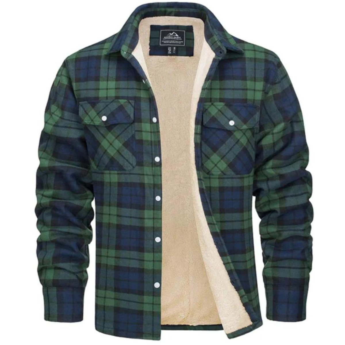 Charly | Men's Plaid Sherpa Lined Flannel Shirt