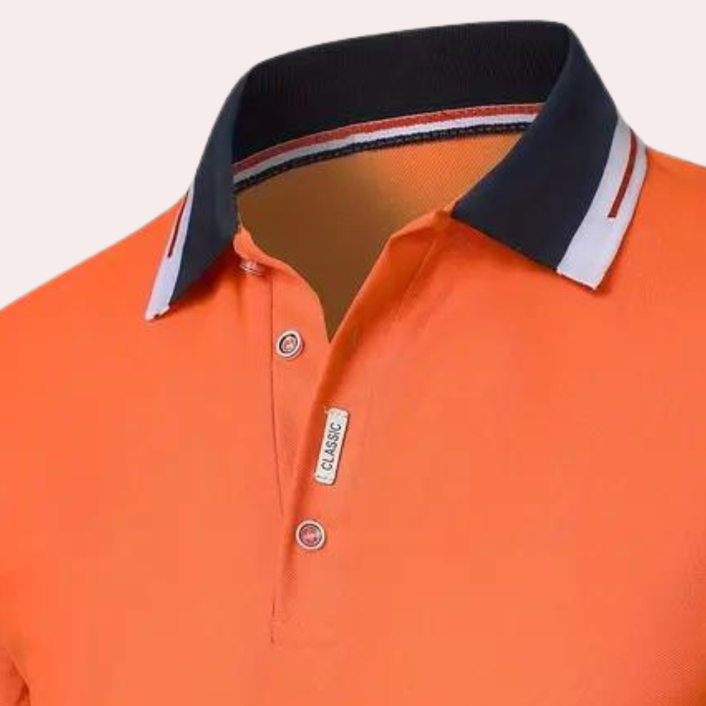 Charly | Men's Polo Shirt with Contrast Collar and Cuffs
