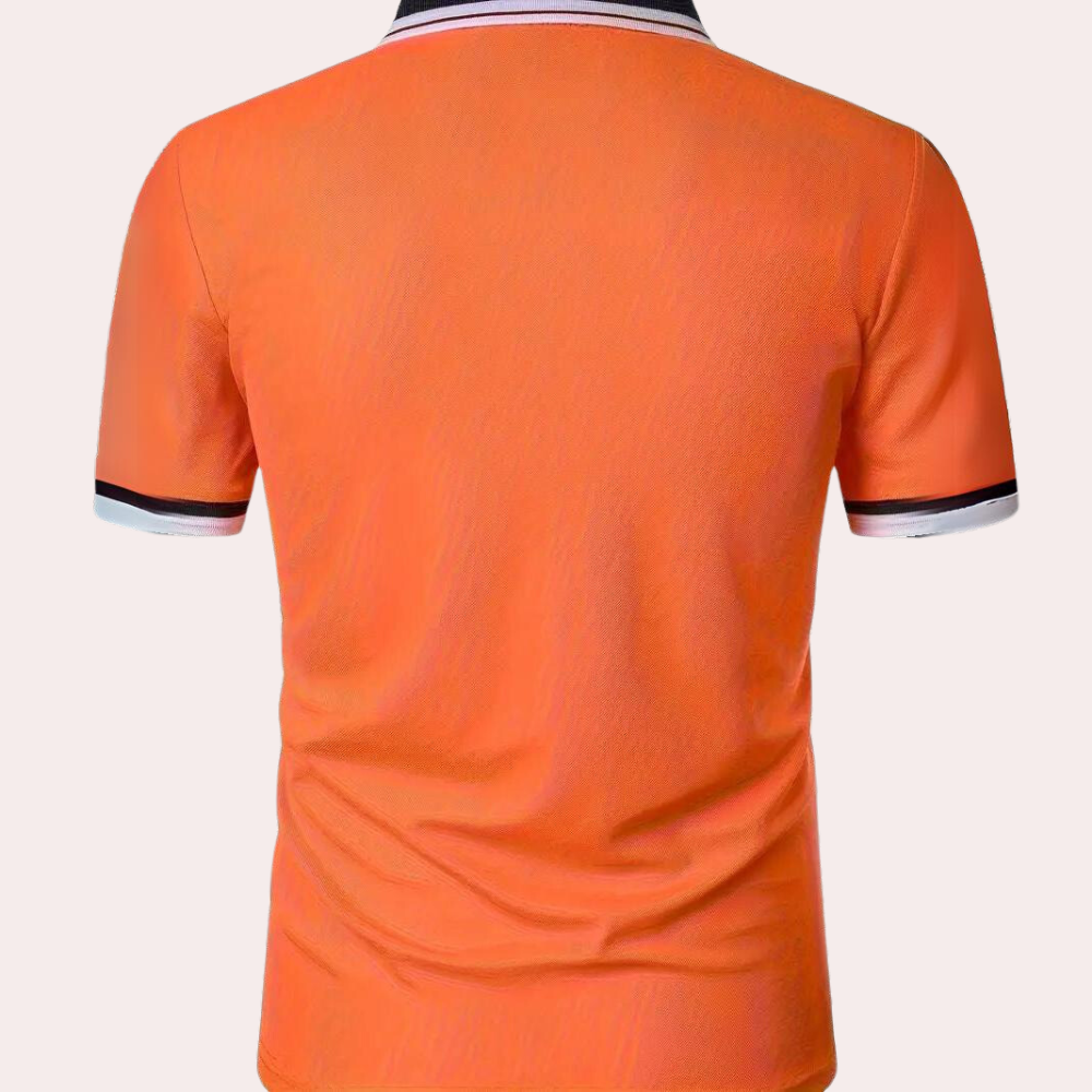 Charly | Men's Polo Shirt with Contrast Collar and Cuffs