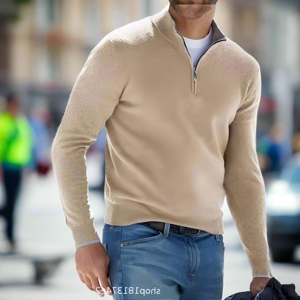 Charly | Men's Quarter-Zip Knit Sweater