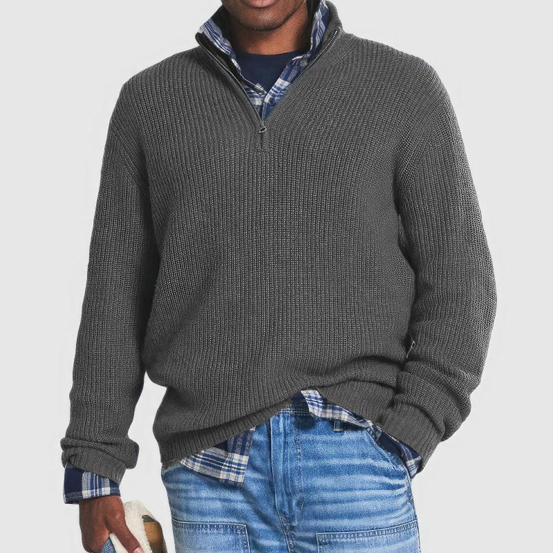 Charly | Men's Ribbed Quarter-Zip Sweater