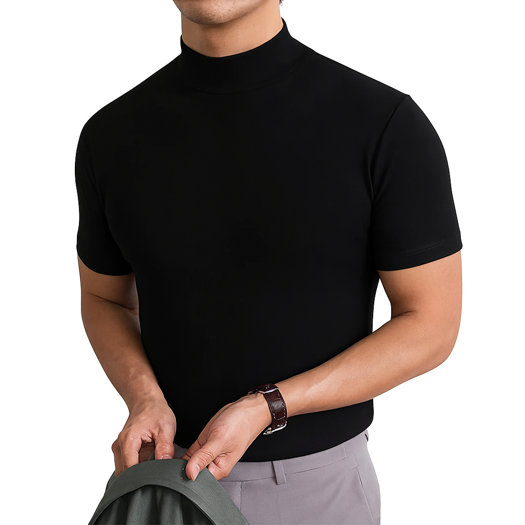 Charly | Men's Short Sleeve Mock Neck Shirt