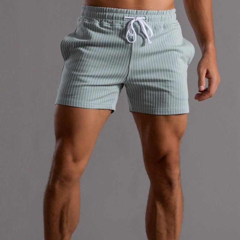 Charly | Men's Striped Athletic Shorts with Drawstring