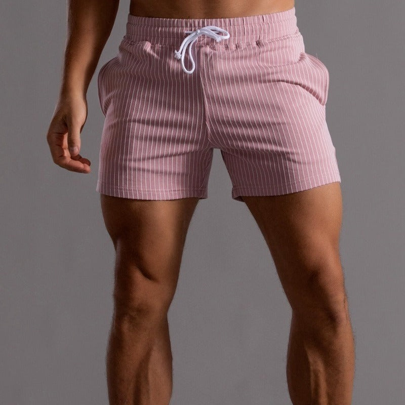 Charly | Men's Striped Athletic Shorts with Drawstring