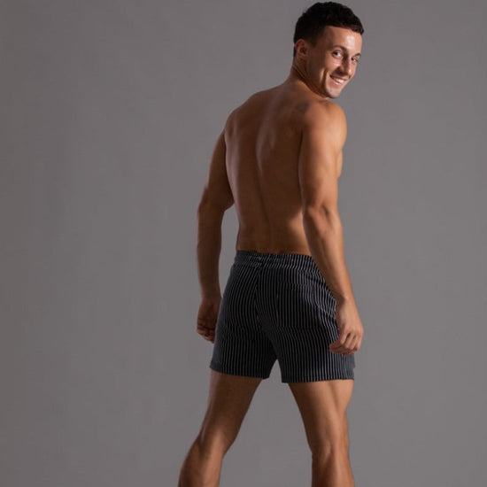 Charly | Men's Striped Athletic Shorts with Drawstring