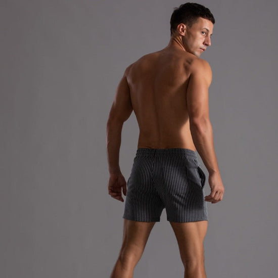 Charly | Men's Striped Athletic Shorts with Drawstring