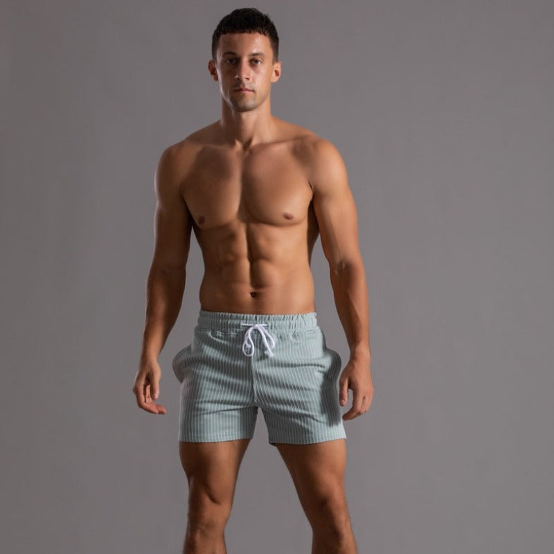 Charly | Men's Striped Athletic Shorts with Drawstring
