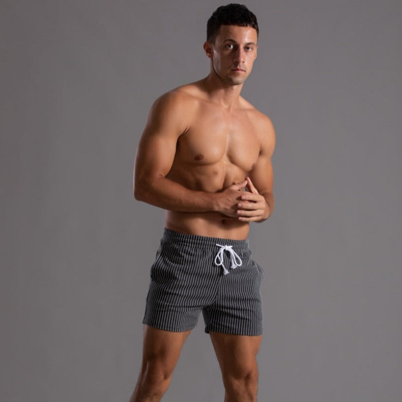 Charly | Men's Striped Athletic Shorts with Drawstring