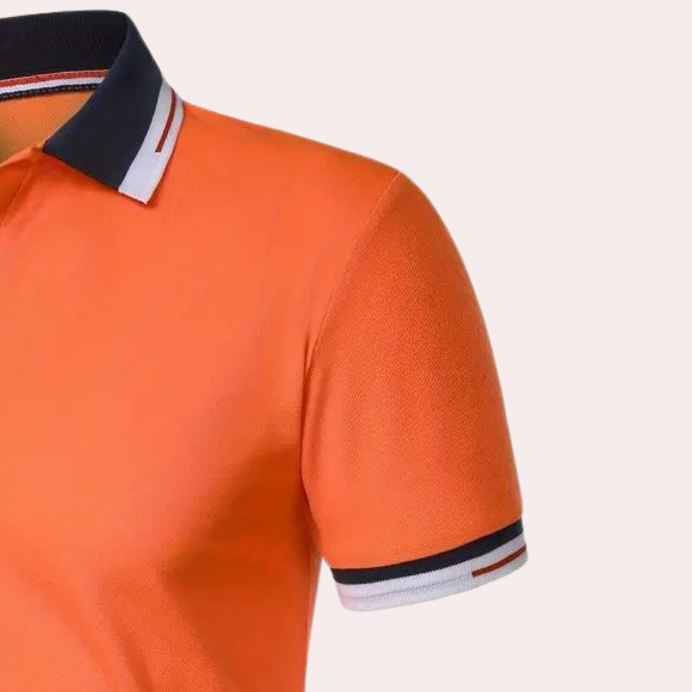 Charly | Men's Striped Collar Polo Shirt
