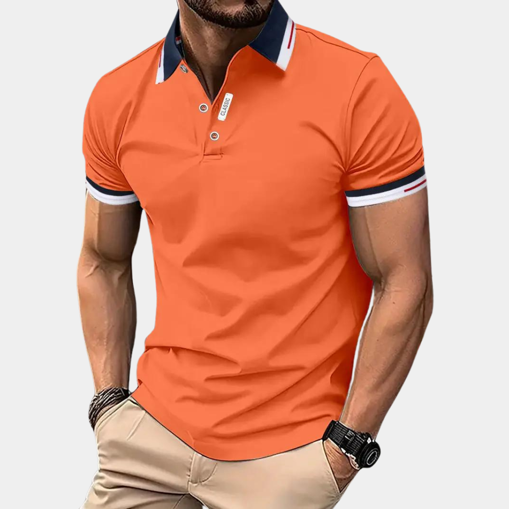 Charly | Men's Striped Collar Polo Shirt
