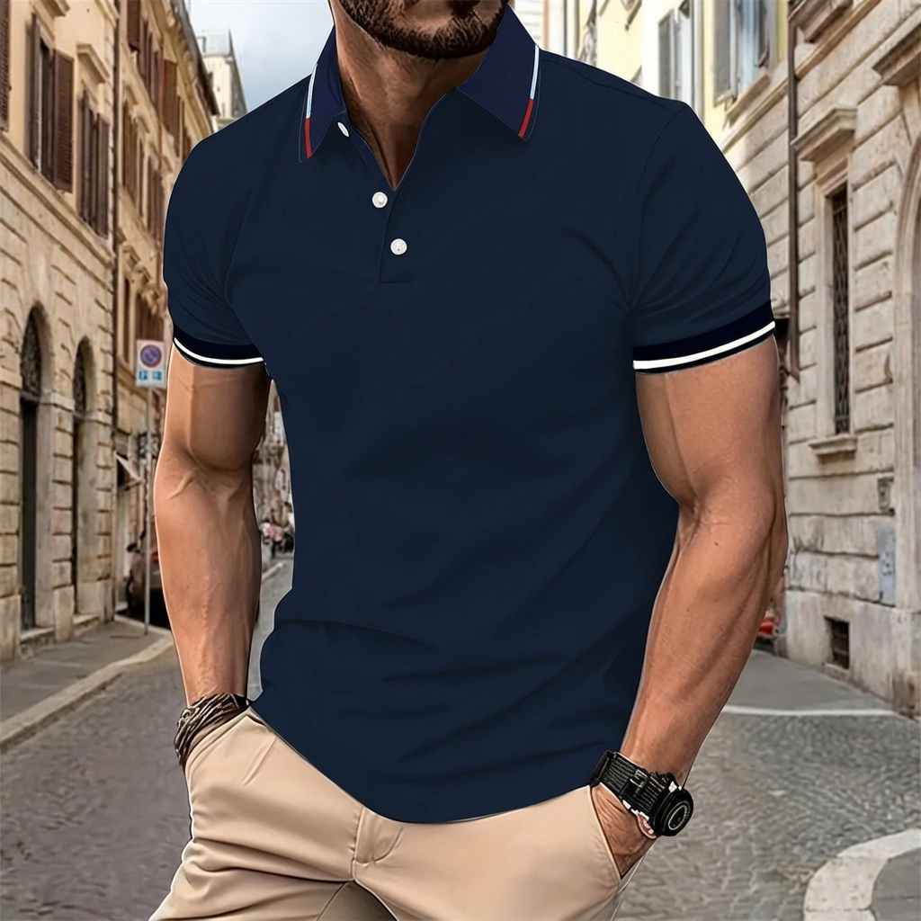 Charly | Men's Striped Sleeve Polo Shirt