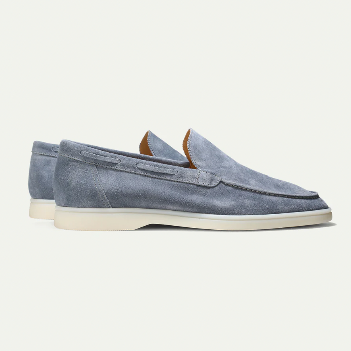Charly | Men's Suede Loafers with Stitch Detail