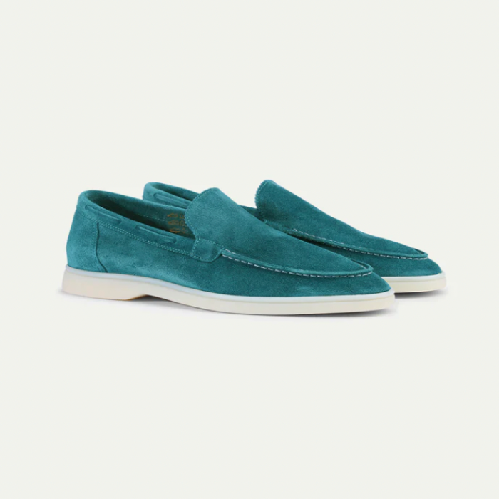Charly | Men's Suede Loafers with Stitch Detail