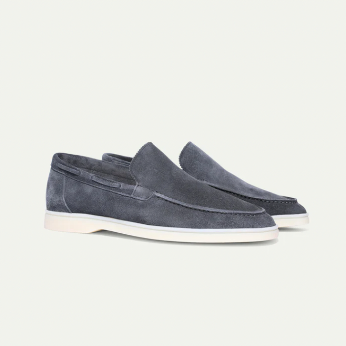 Charly | Men's Suede Loafers with Stitch Detail