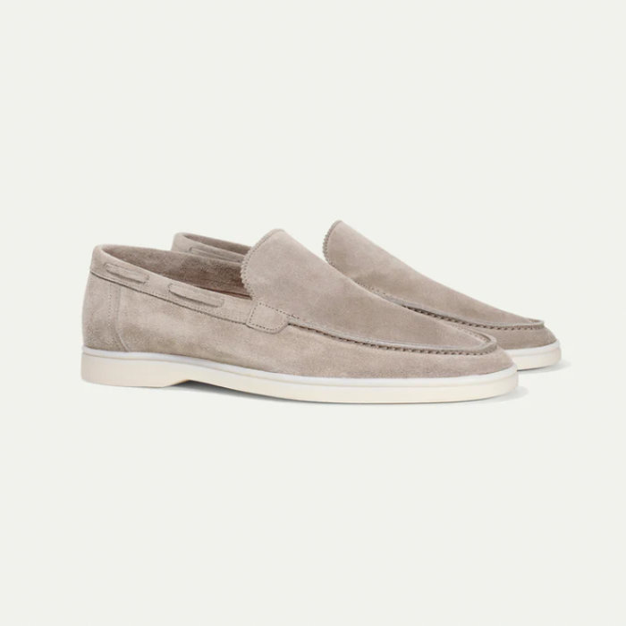 Charly | Men's Suede Loafers with Stitch Detail