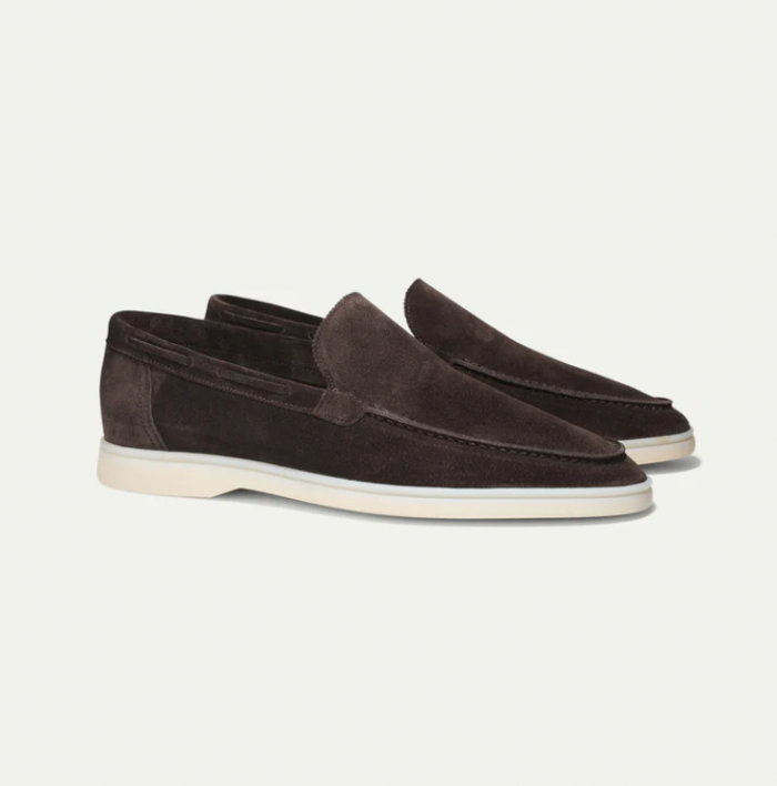 Charly | Men's Suede Loafers with Stitch Detail