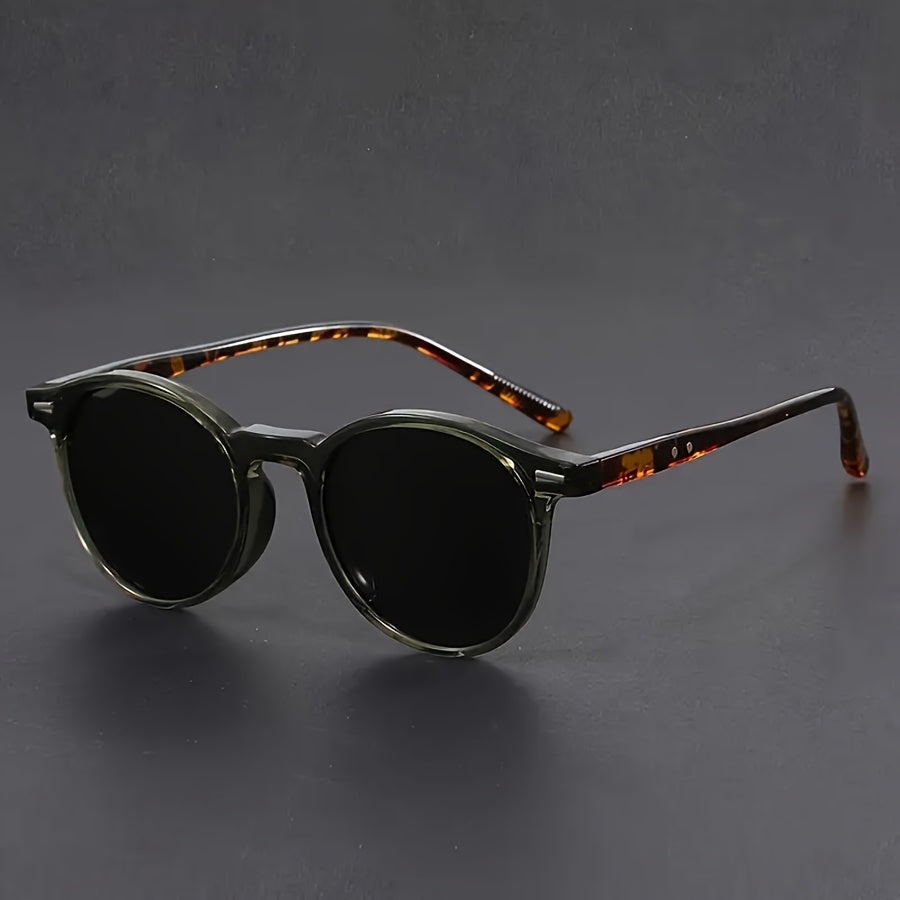 Charly | Men's Sunglasses RetroView – Round Tortoiseshell Glasses with Light Frame