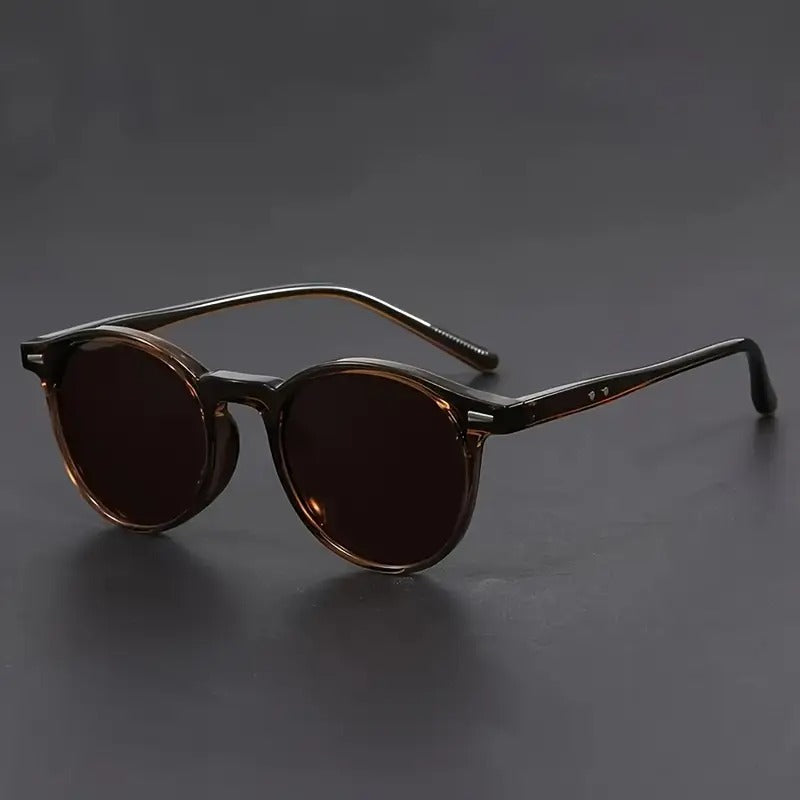 Charly | Men's Sunglasses RetroView – Round Tortoiseshell Glasses with Light Frame