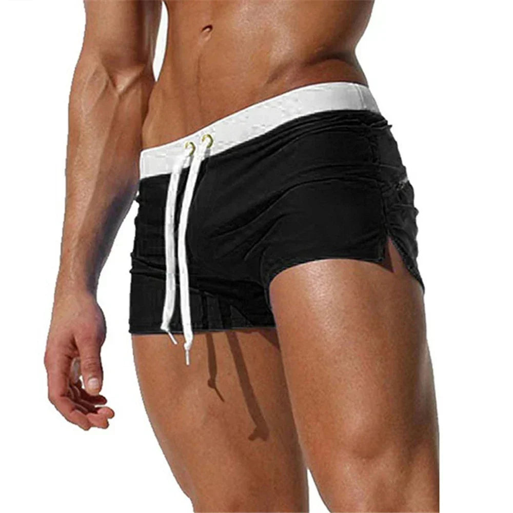 Charly | Men's Swim Shorts with Drawstring Waist and Side Slits