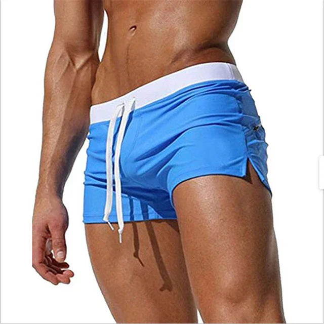 Charly | Men's Swim Shorts with Drawstring Waist and Side Slits