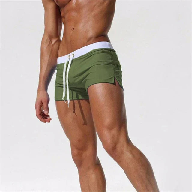 Charly | Men's Swim Shorts with Gold Eyelet Drawstring