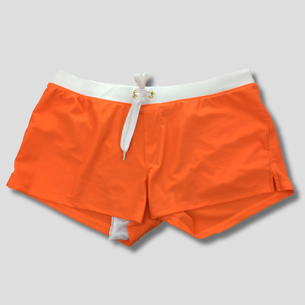 Charly | Men's Swim Shorts with Gold Eyelet Drawstring