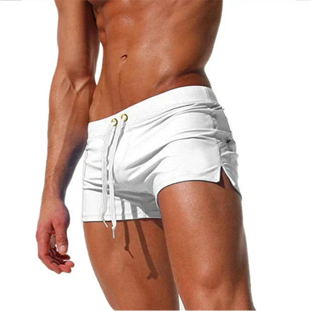 Charly | Men's Swim Shorts with Gold Eyelet Drawstring