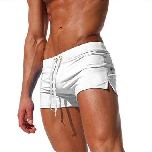 Charly | Men's Swim Shorts with Gold Eyelet Drawstring