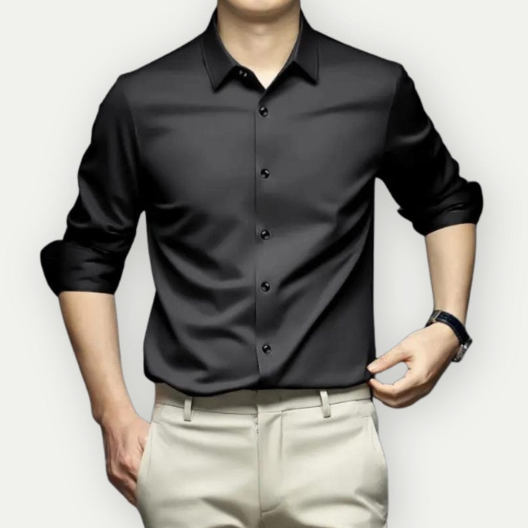 Charly | Men's Wrinkle-Free Dress Shirt with Button-Down Collar
