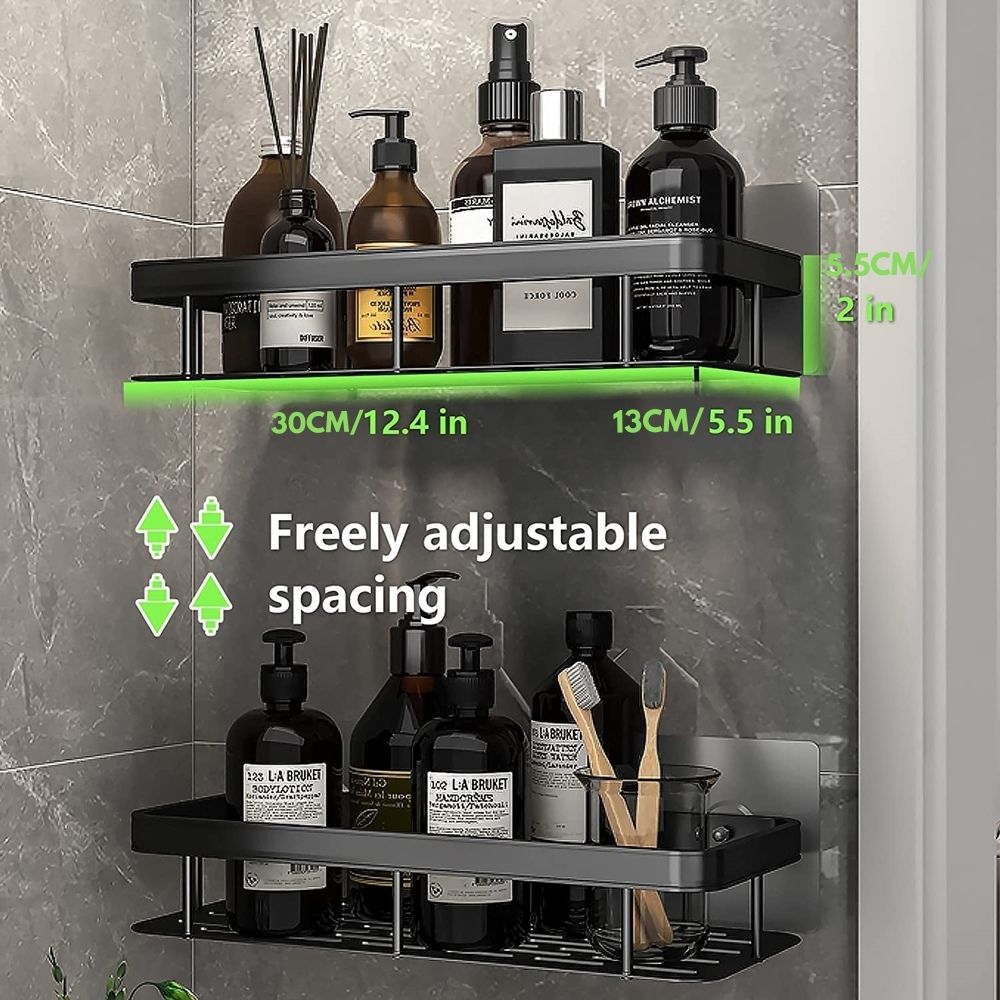 Charly | Metal Suction Cup Bathroom Shelves