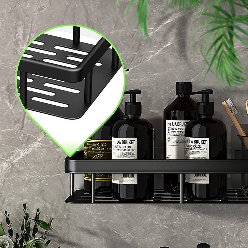 Charly | Metal Suction Cup Bathroom Shelves