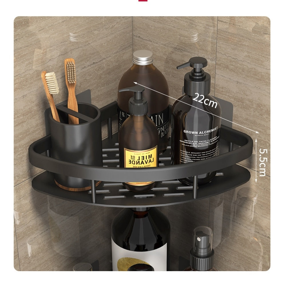 Charly | Metal Suction Cup Bathroom Shelves