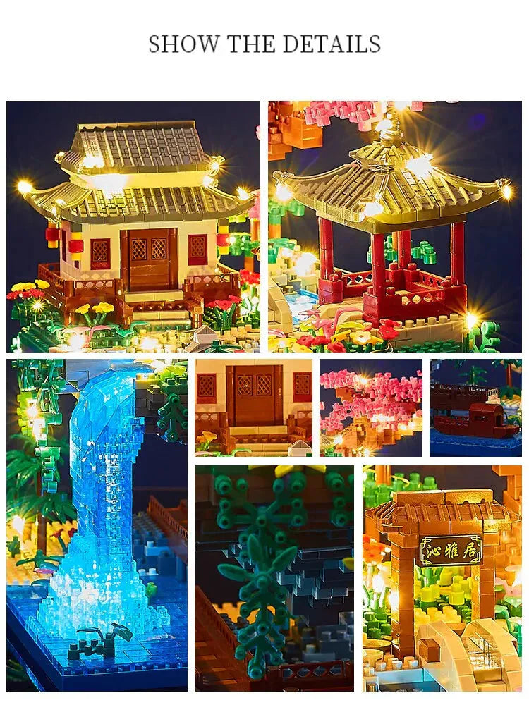 Charly | Mini Building Set 3320 Pieces with Waterfall Light