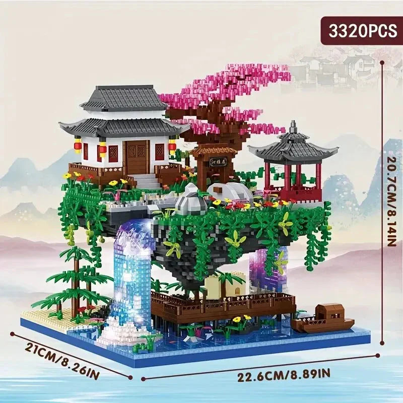 Charly | Mini Building Set 3320 Pieces with Waterfall Light
