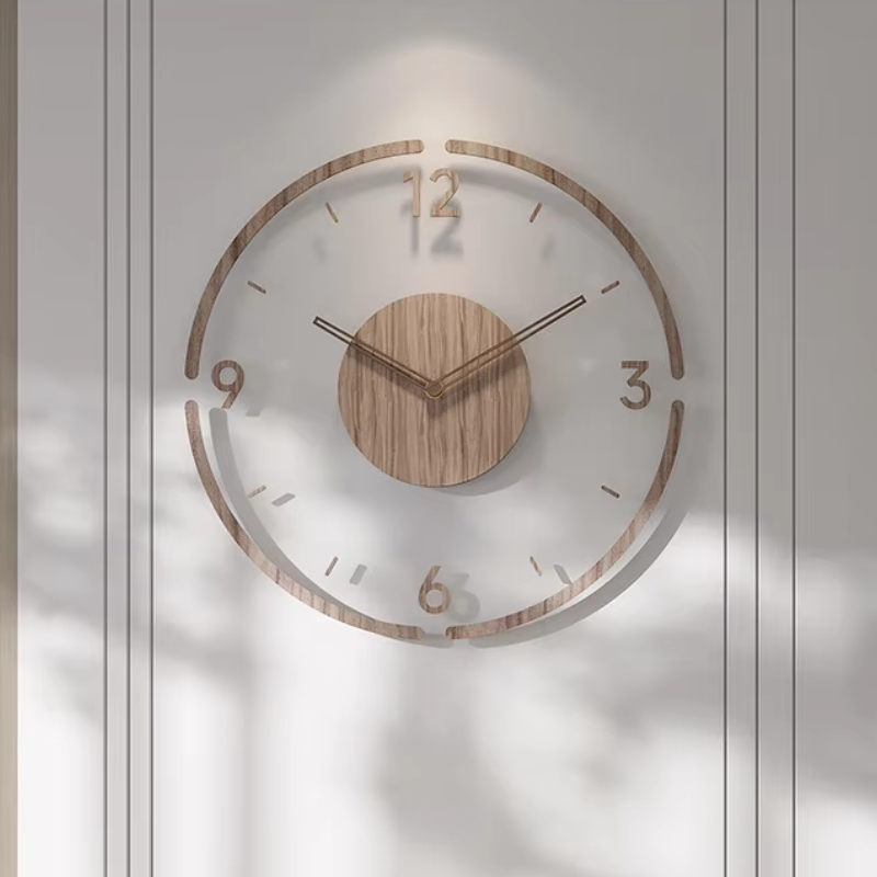 Charly | Modern Wall Clock in Wood – Minimalist and Elegant Design for the Living Room