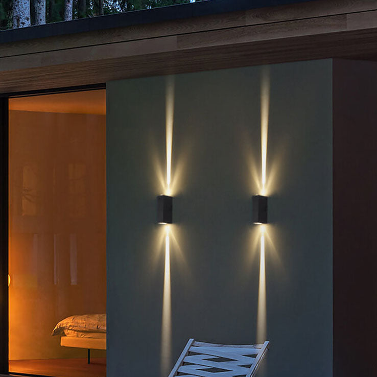 Charly | Modern Waterproof LED Outdoor Wall Light | Rectangular Up/Down Aluminum Fixture