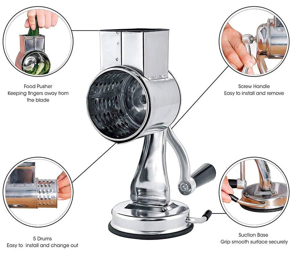Charly | Multi-Functional Kitchen Rotary Food Grater Slicer