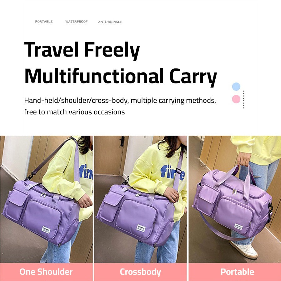 Charly | Multi-Pocket Travel Bag, Sports and Gym Duffle with Separate Shoe Compartment