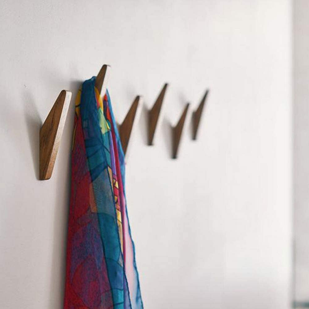 Charly | Nordhaak Wall Hooks Set – 6 Minimalist Clothes Hooks Made of Solid Wood