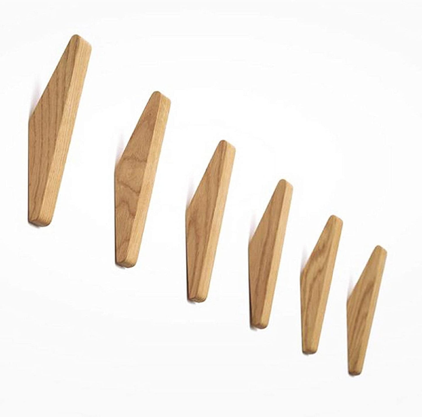 Charly | Nordhaak Wall Hooks Set – 6 Minimalist Clothes Hooks Made of Solid Wood