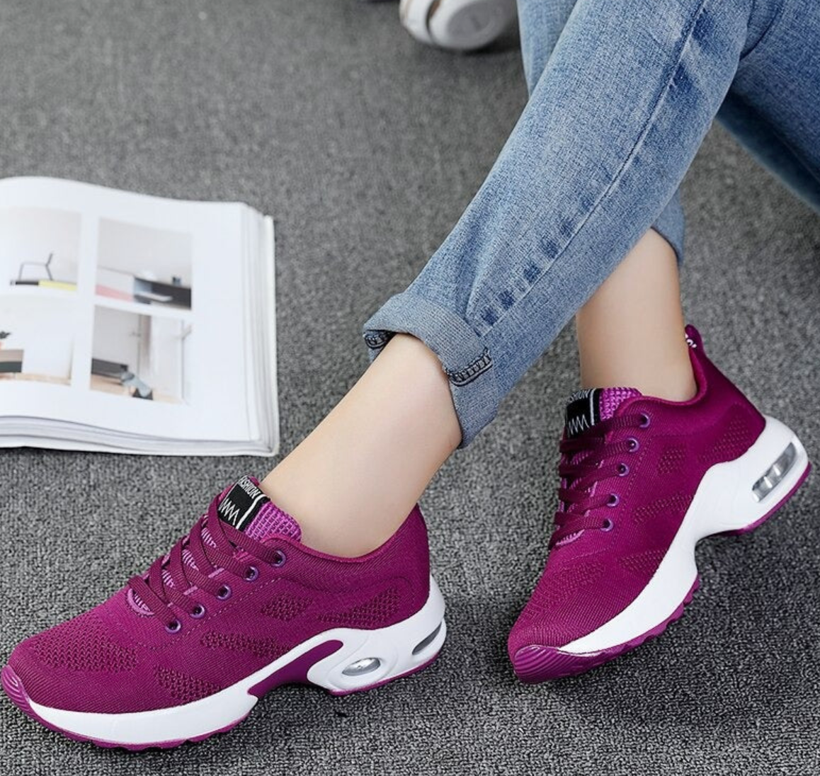 Charly - Orthopedic Lightweight, Breathable Sports Sneakers for Women | Sporty Casual Running Shoe with Air-Cushion Sole