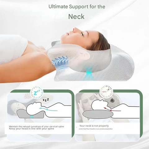 Charly | Orthopedic Pillow | Ergonomic Support for Neck and Back | Memory Foam