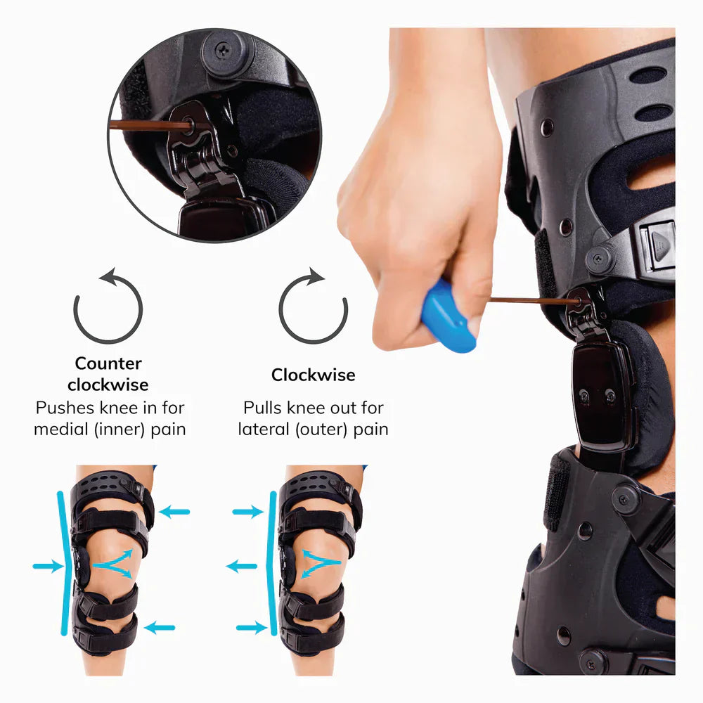 Charly | Osteoarthritis relieving knee brace – Medial and lateral support for pain relief in bone-on-bone arthritis