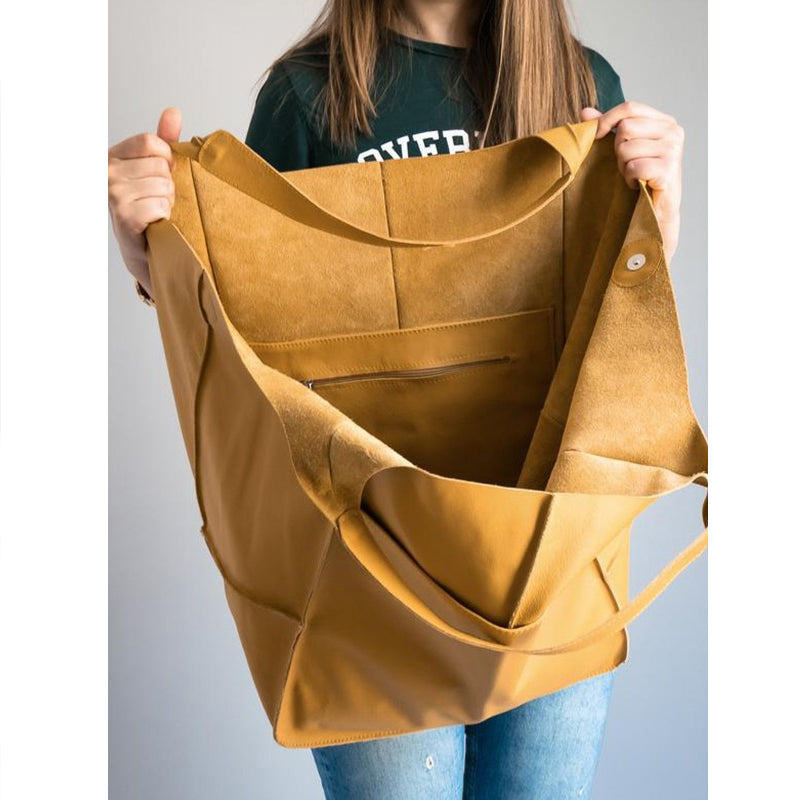 Charly | Oversized Leather Weekend Bags
