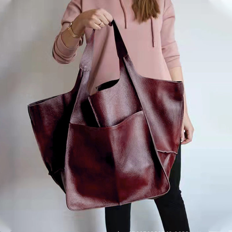 Charly | Oversized Leather Weekend Bags