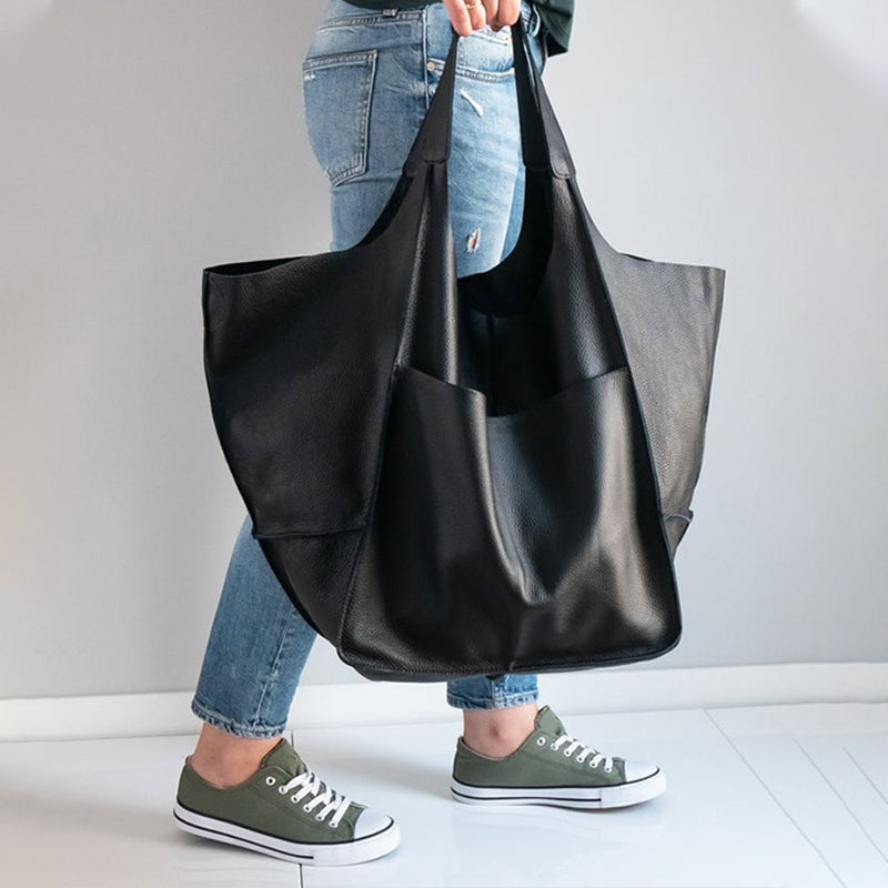 Charly | Oversized Leather Weekend Bags