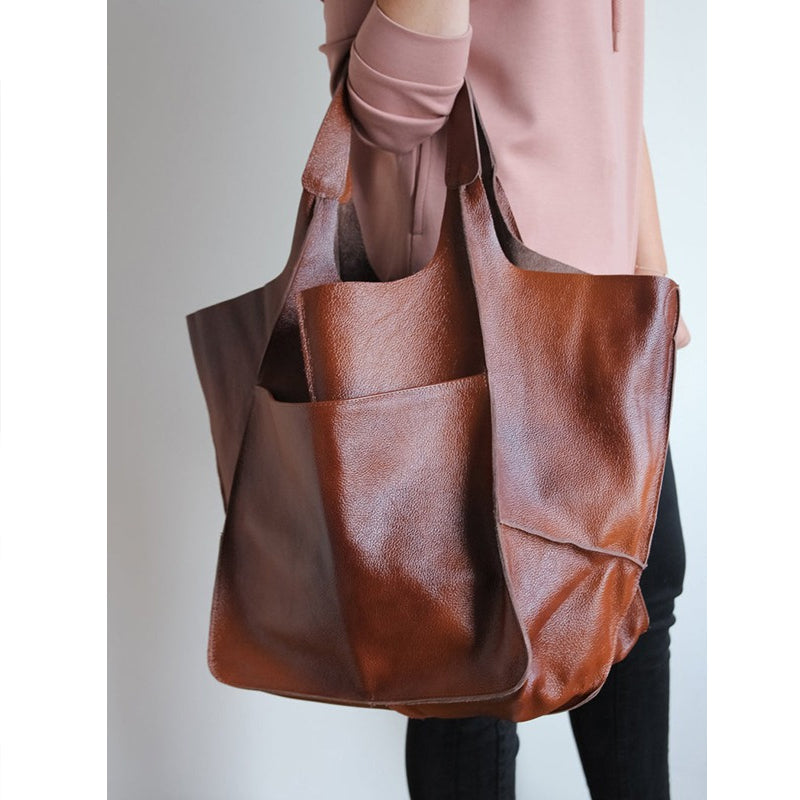 Charly | Oversized Leather Weekend Bags