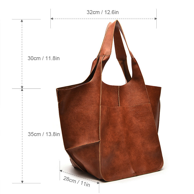 Charly | Oversized Leather Weekend Bags
